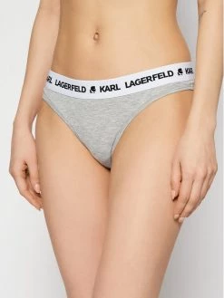KARL LAGERFELD Γυναίκες Στρίνγκ Logo 211W2110 Γκρι Γκρι