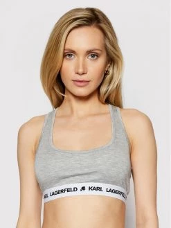 KARL LAGERFELD Γυναίκες Χωρίς Μπανέλα Σουτιέν τοπ Logo 211W2102 Γκρι Γκρι