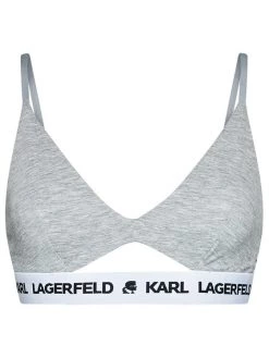 KARL LAGERFELD Γυναίκες Χωρίς Μπανέλα Σουτιέν Bralette Peephole Logo 211W2101 Γκρι Γκρι -KARL LAGERFELD Κατάστημα unnamed file 391