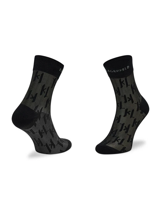 KARL LAGERFELD Γυναίκες Ψηλές Κάλτσες Σετ 2 ζευγάρια ψηλές κάλτσες γυναικείες 216W6003 Μαύρο Μαύρο 4 KARL LAGERFELD Γυναίκες Ψηλές Κάλτσες Σετ 2 ζευγάρια ψηλές κάλτσες γυναικείες 216W6003 Μαύρο Μαύρο - Image 4