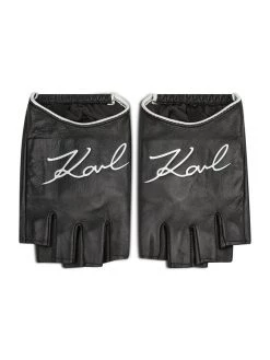 KARL LAGERFELD Γυναίκες Δερμάτινα γάντια Γάντια Γυναικεία 215W3603 Μαύρο Μαύρο