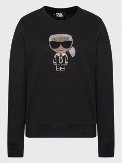 KARL LAGERFELD Γυναίκες Μπλούζες Μπλούζα Ikonik Rhinestones 210W1822 Μαύρο Regular Fit Μαύρο -KARL LAGERFELD Κατάστημα unnamed file 4