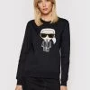 KARL LAGERFELD Γυναίκες Μπλούζες Μπλούζα Ikonik 210W1820 Μαύρο Regular Fit Μαύρο