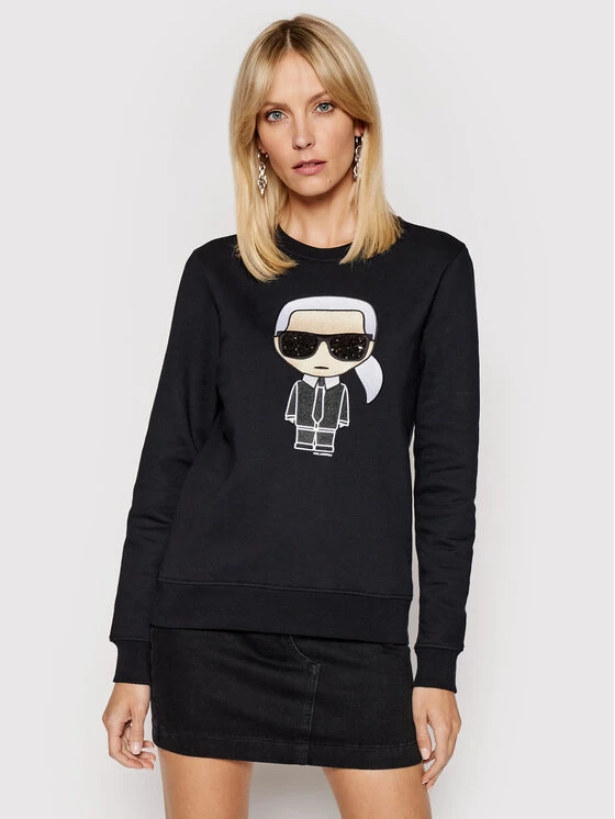 KARL LAGERFELD Γυναίκες Μπλούζες Μπλούζα Ikonik 210W1820 Μαύρο Regular Fit Μαύρο 1 KARL LAGERFELD Γυναίκες Μπλούζες Μπλούζα Ikonik 210W1820 Μαύρο Regular Fit Μαύρο