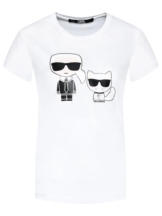 KARL LAGERFELD Γυναίκες T-shirts T-Shirt Ikonik & Choupette 210W1724 Λευκό Regular Fit Λευκό 5 KARL LAGERFELD Γυναίκες T-shirts T-Shirt Ikonik & Choupette 210W1724 Λευκό Regular Fit Λευκό - Image 5
