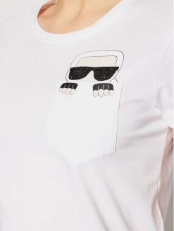 KARL LAGERFELD Γυναίκες T-shirts T-Shirt Ikonik Karl Pocket 210W1720 Λευκό Regular Fit Λευκό -KARL LAGERFELD Κατάστημα unnamed file 4034