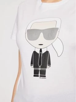 KARL LAGERFELD Γυναίκες T-shirts T-Shirt Ikonik Karl 210W1721 Λευκό Regular Fit Λευκό -KARL LAGERFELD Κατάστημα unnamed file 4049