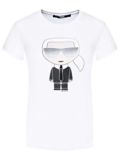 KARL LAGERFELD Γυναίκες T-shirts T-Shirt Ikonik Karl 210W1721 Λευκό Regular Fit Λευκό -KARL LAGERFELD Κατάστημα unnamed file 4050