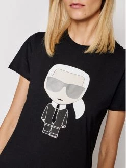 KARL LAGERFELD Γυναίκες T-shirts T-Shirt Ikonik Karl 210W1721 Μαύρο Regular Fit Μαύρο -KARL LAGERFELD Κατάστημα unnamed file 4054