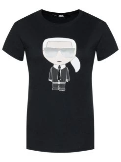 KARL LAGERFELD Γυναίκες T-shirts T-Shirt Ikonik Karl 210W1721 Μαύρο Regular Fit Μαύρο -KARL LAGERFELD Κατάστημα unnamed file 4055