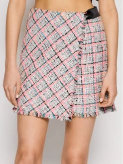 KARL LAGERFELD Γυναίκες Φούστα Mini Summer Boucle 211W1204 Γκρι Regular Fit Γκρι