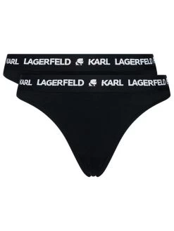 KARL LAGERFELD Γυναίκες Στρίνγκ Σετ 2 τεμάχια στρίνγκ Logo Set 211W2126 Μαύρο Μαύρο
