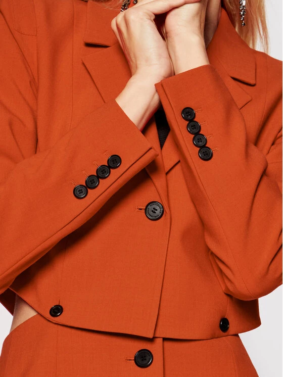 KARL LAGERFELD Γυναίκες Σακάκια & Μπλέιζερ Μπλέιζερ Strudio Transformer 211W1404 Πορτοκαλί Slim Fit Πορτοκαλί 4 KARL LAGERFELD Γυναίκες Σακάκια & Μπλέιζερ Μπλέιζερ Strudio Transformer 211W1404 Πορτοκαλί Slim Fit Πορτοκαλί - Image 4