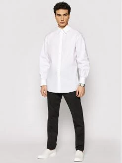 KARL LAGERFELD Άνδρες Casual Πουκάμισα Πουκάμισο Unisex Poplin 211U1600 Λευκό Regular Fit Λευκό -KARL LAGERFELD Κατάστημα unnamed file 4160