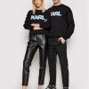 KARL LAGERFELD Γυναίκες Μπλούζες Μπλούζα Unisex Balloon Logo 211U1804 Μαύρο Regular Fit Μαύρο