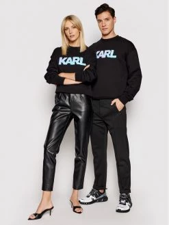 KARL LAGERFELD Γυναίκες Μπλούζες Μπλούζα Unisex Balloon Logo 211U1804 Μαύρο Regular Fit Μαύρο