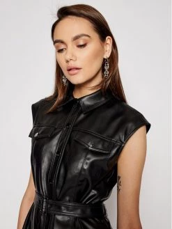 KARL LAGERFELD Γυναίκες Δερμάτινα Φορέματα Φόρεμα από απομίμηση δέρματος Faux 211W1308 Μαύρο Regular Fit Μαύρο -KARL LAGERFELD Κατάστημα unnamed file 425