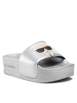 KARL LAGERFELD Γυναίκες Παντόφλες KL80805 Ασημί Ασημί