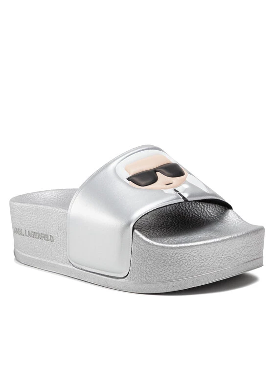 KARL LAGERFELD Γυναίκες Παντόφλες KL80805 Ασημί Ασημί 1 KARL LAGERFELD Γυναίκες Παντόφλες KL80805 Ασημί Ασημί