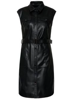 KARL LAGERFELD Γυναίκες Δερμάτινα Φορέματα Φόρεμα από απομίμηση δέρματος Faux 211W1308 Μαύρο Regular Fit Μαύρο -KARL LAGERFELD Κατάστημα unnamed file 426