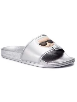 KARL LAGERFELD Γυναίκες Παντόφλες KL80905 Ασημί Ασημί
