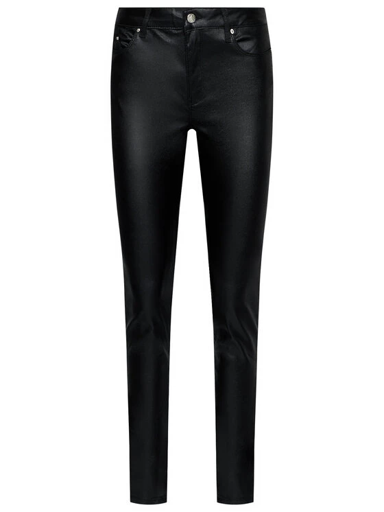 KARL LAGERFELD Γυναίκες Δερμάτινα Παντελόνια Παντελόνι δερμάτινο Metallic 210W1103 Μαύρο Skinny Fit Μαύρο 5 KARL LAGERFELD Γυναίκες Δερμάτινα Παντελόνια Παντελόνι δερμάτινο Metallic 210W1103 Μαύρο Skinny Fit Μαύρο - Image 5