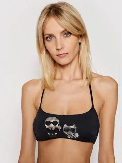 KARL LAGERFELD Γυναίκες Μπικίνι πάνω μέρος Karl&Chaupette KL21WTP10 Μαύρο Μαύρο