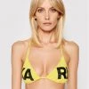 KARL LAGERFELD Γυναίκες Μπικίνι πάνω μέρος Printed Logo KL21WTP05 Κίτρινο Κίτρινο