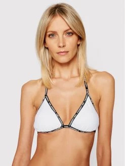 KARL LAGERFELD Γυναίκες Μπικίνι πάνω μέρος Branded Tape KL21WTP01 Λευκό Λευκό