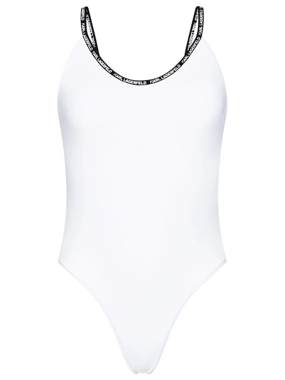 KARL LAGERFELD Γυναίκες Ολόσωμα Μαγιό Μαγιό Branded Tape KL21WOP01 Λευκό Λευκό 4 KARL LAGERFELD Γυναίκες Ολόσωμα Μαγιό Μαγιό Branded Tape KL21WOP01 Λευκό Λευκό - Image 4