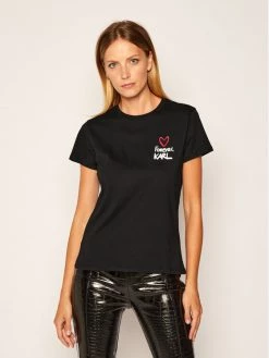 KARL LAGERFELD Γυναίκες T-shirts T-Shirt Forever 205W1702 Μαύρο Regular Fit Μαύρο