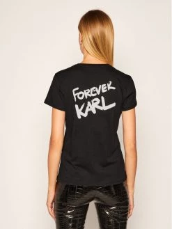 KARL LAGERFELD Γυναίκες T-shirts T-Shirt Forever 205W1702 Μαύρο Regular Fit Μαύρο -KARL LAGERFELD Κατάστημα unnamed file 465