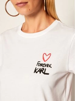 KARL LAGERFELD Γυναίκες T-shirts T-Shirt Forever 205W1702 Λευκό Long Fit Λευκό -KARL LAGERFELD Κατάστημα unnamed file 471