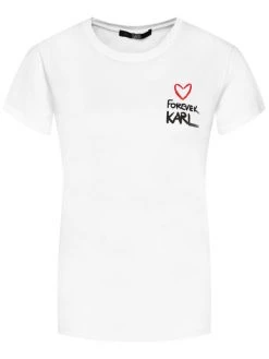 KARL LAGERFELD Γυναίκες T-shirts T-Shirt Forever 205W1702 Λευκό Long Fit Λευκό -KARL LAGERFELD Κατάστημα unnamed file 472
