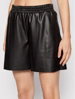 KARL LAGERFELD Γυναίκες Δερμάτινα Σορτς Σορτς δερμάτινα 221W1008 Μαύρο Regular Fit Μαύρο