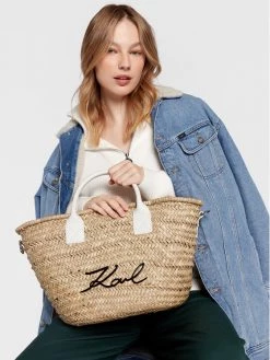 KARL LAGERFELD Γυναίκες Τσάντες Ψάθινες Τσάντα 221W3081 Μπεζ Μπεζ -KARL LAGERFELD Κατάστημα unnamed file 505