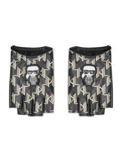 KARL LAGERFELD Γυναίκες Δερμάτινα γάντια Γάντια Γυναικεία 221W3602 Μαύρο Μαύρο