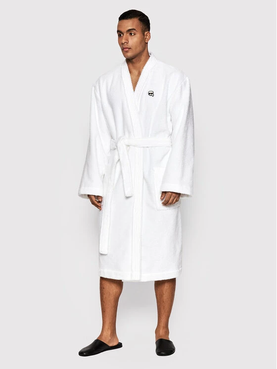 KARL LAGERFELD Γυναίκες Ρόμπες Ρόμπα Unisex Ikonik 220W2185 Λευκό Λευκό 1 KARL LAGERFELD Γυναίκες Ρόμπες Ρόμπα Unisex Ikonik 220W2185 Λευκό Λευκό
