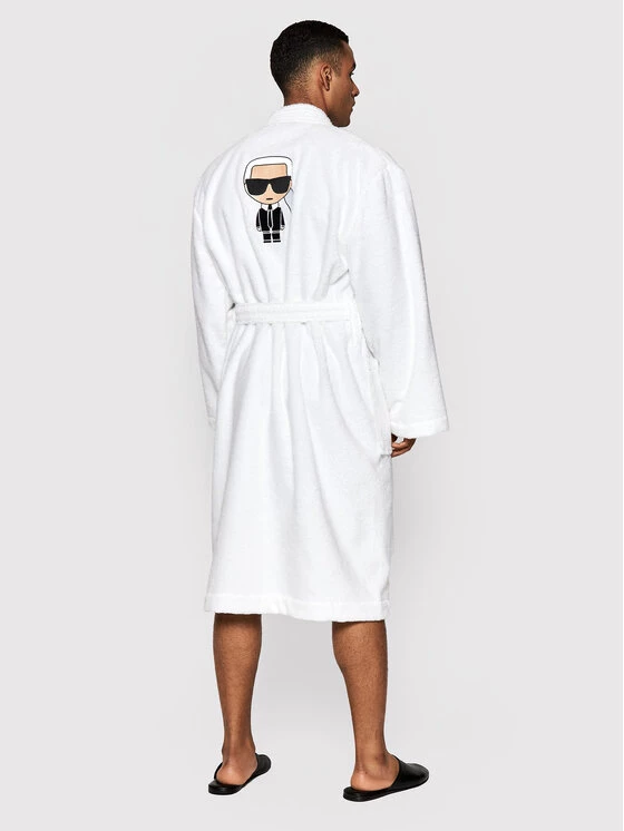 KARL LAGERFELD Γυναίκες Ρόμπες Ρόμπα Unisex Ikonik 220W2185 Λευκό Λευκό 5 KARL LAGERFELD Γυναίκες Ρόμπες Ρόμπα Unisex Ikonik 220W2185 Λευκό Λευκό - Image 5