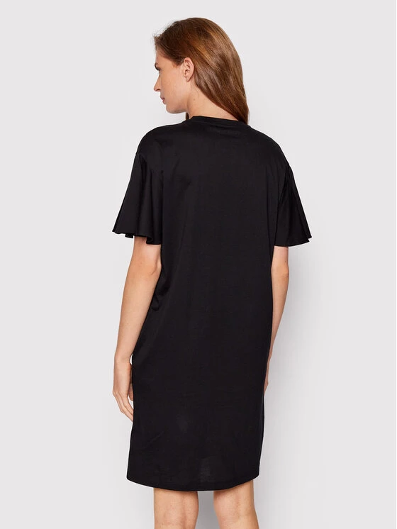 KARL LAGERFELD Γυναίκες Καθημερινά Φορέματα Φόρεμα καθημερινό Lace Insert 221W1350 Μαύρο Relaxed Fit Μαύρο 3 KARL LAGERFELD Γυναίκες Καθημερινά Φορέματα Φόρεμα καθημερινό Lace Insert 221W1350 Μαύρο Relaxed Fit Μαύρο - Image 3