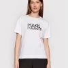 KARL LAGERFELD Γυναίκες T-shirts T-Shirt KL22WTS02 Λευκό Regular Fit Λευκό