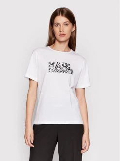 KARL LAGERFELD Γυναίκες T-shirts T-Shirt KL22WTS02 Λευκό Regular Fit Λευκό