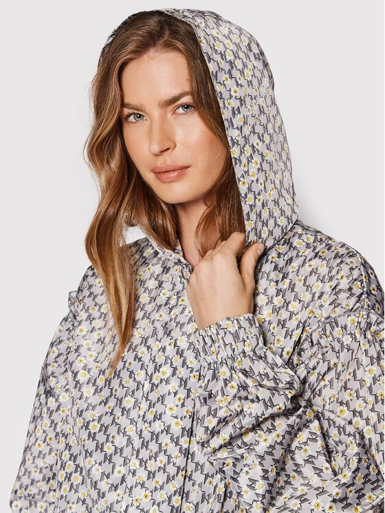 KARL LAGERFELD Γυναίκες Μεταβατικά Μπουφάν Μπουφάν μεταβατικό Printed 221W1502 Γκρι Relaxed Fit Γκρι 4 KARL LAGERFELD Γυναίκες Μεταβατικά Μπουφάν Μπουφάν μεταβατικό Printed 221W1502 Γκρι Relaxed Fit Γκρι - Image 4